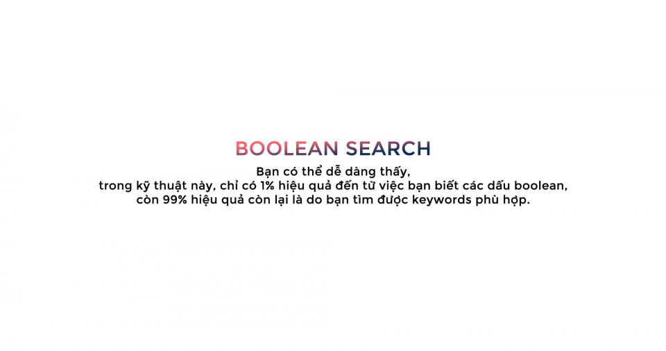 Áp dụng kỹ thuật Boolean Search vào tuyển dụng